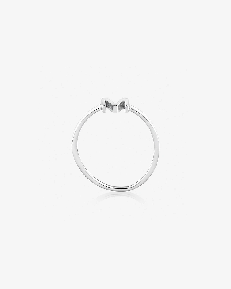 C Initial Ring in Sterling Silver