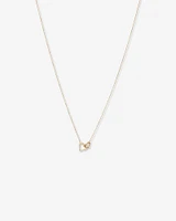 Collier Double Coeur Ouvert en Or Jaune 10 kt