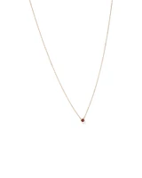 Necklace with Rhodolite Garnet in 10kt Yellow Gold