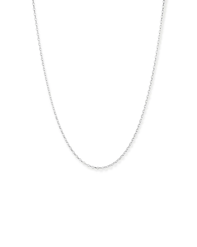 50cm (20") 2.5mm Width Oval Belcher Chain Necklace in Sterling Silver