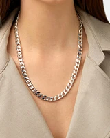 55cm (22") 9mm Width Curb Chain in Sterling Silver