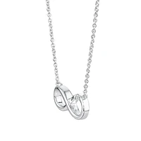 Diamond Accent Infinity Necklace in Sterling Silver