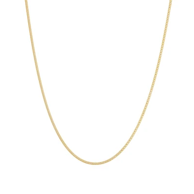 45cm (18") Double Curb Chain in 10kt Yellow Gold