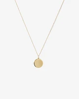 Diamond Accent Engravable Circle Pendant in 10kt Yellow Gold