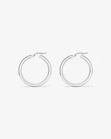 25mm Hoop Earrings in Sterling Silver