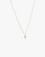 0.25 Carat TW Diamond Cross Pendant in 10kt Yellow Gold