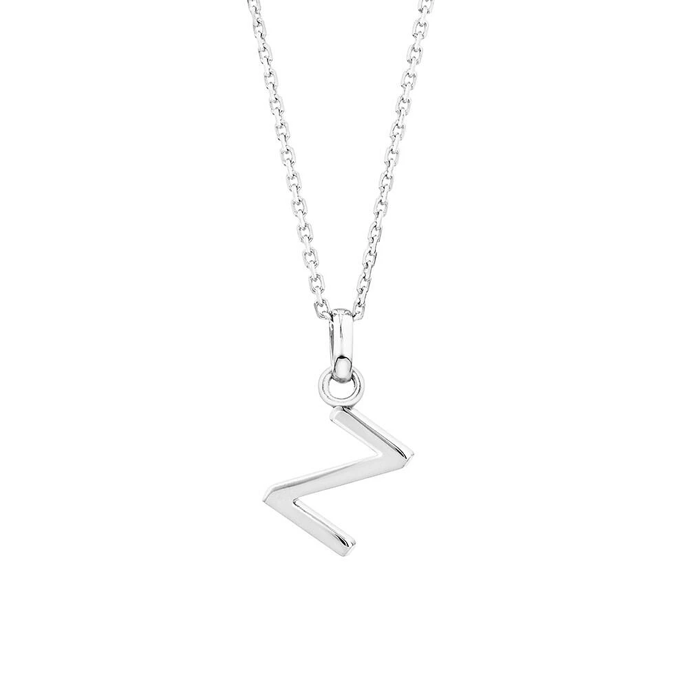 "U" Initial Pendant in Sterling Silver