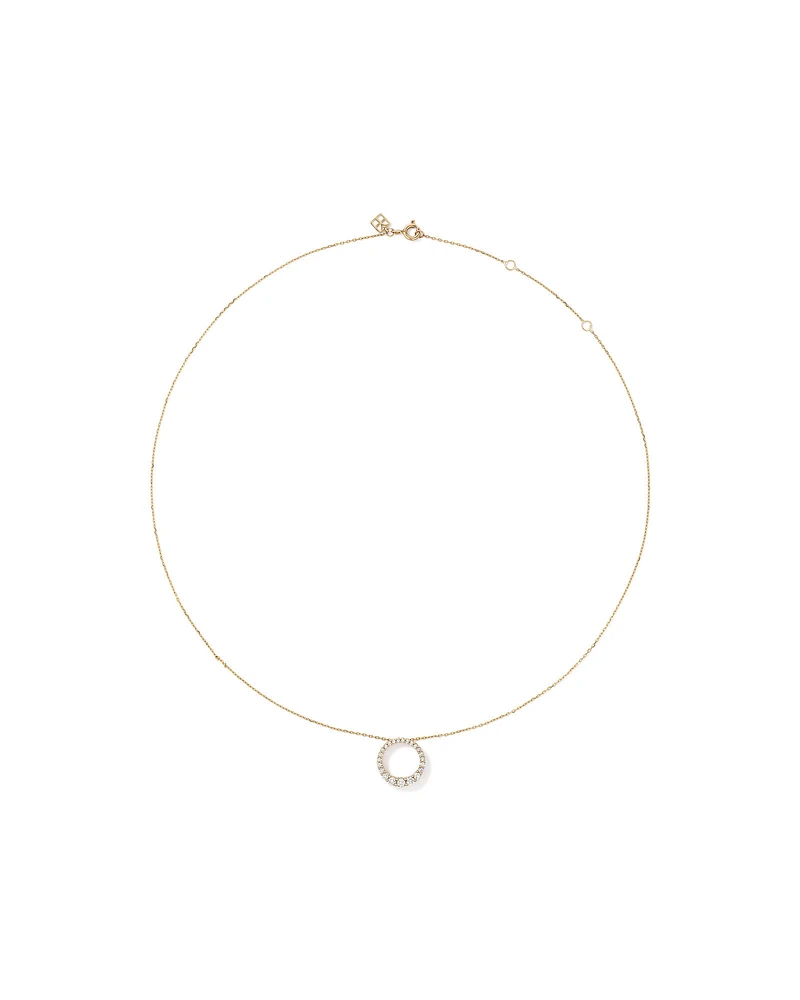 0.38 Carat TW Diamond Graduated Circle Necklace in 10kt Yellow Gold