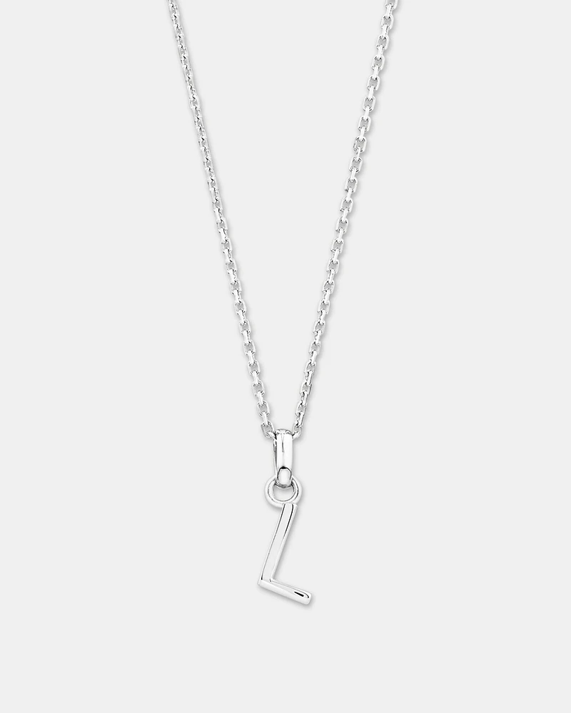 "U" Initial Pendant in Sterling Silver