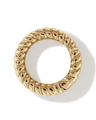 Twisted Circle Pendant Connector in 10k Yellow Gold