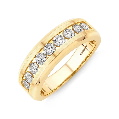 Men's Ring with 1 Carat TW of Diamonds in 10kt Yellow Gold