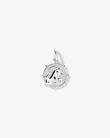 Diamond Accent Taurus Zodiac Pendant in Sterling Silver