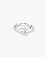 Solitaire Engagement Ring with Carat TW of Laboratory-Grown Diamond in 14kt White Gold