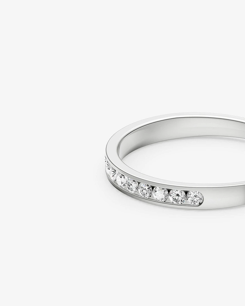 0.25 Carat TW Channel Set Diamond Wedding Ring in 14kt White Gold