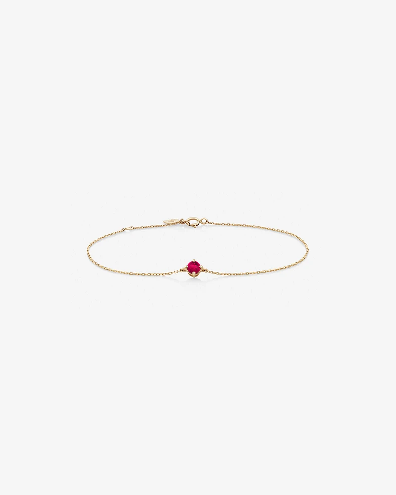 Bracelet with Ruby in 10kt Yellow Gold