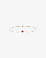 Bracelet with Ruby in 10kt Yellow Gold