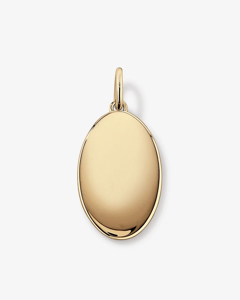 Oval St Madonna Pendant in 10kt Yellow Gold