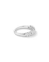 1.17 Carat TW Emerald Cut Laboratory-Grown Diamond Wedding Band in 14kt White Gold