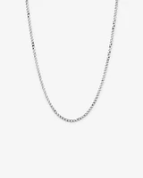 Collier Chaîne Gourmette Biseautée 55 Cm (22") Largeur 4,30 Mm En Argent Sterling