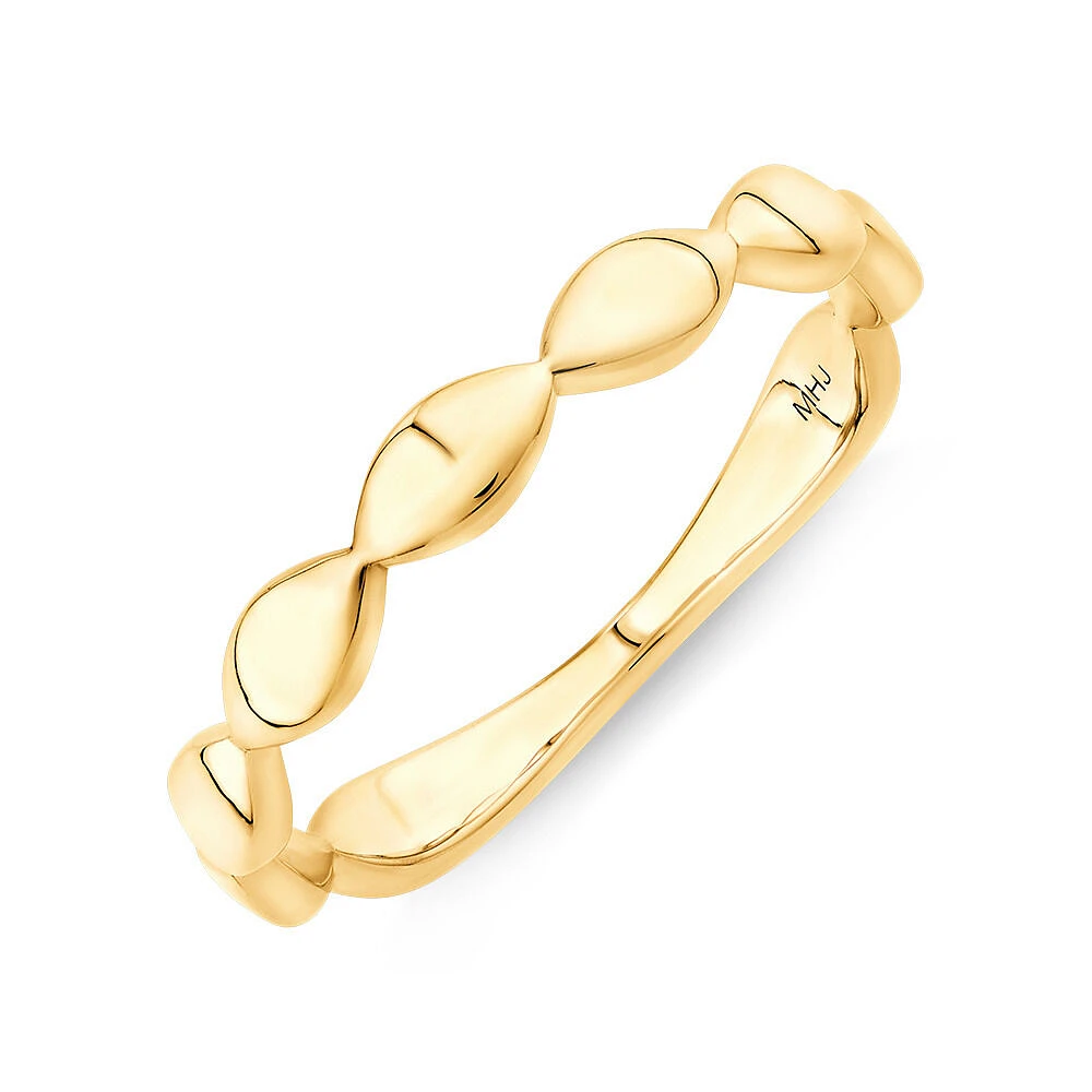 Marquise Stacker Ring in 10kt Yellow Gold