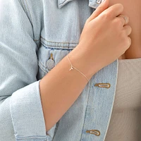 19cm (7.5") N Initial Bracelet in Sterling Silver