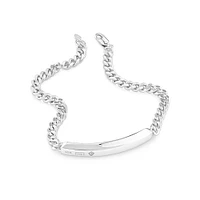 Curb ID Bracelet in Sterling Silver