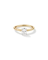 Carat TW Oval Laboratory-Grown Diamond Solitaire Engagement Ring in 14kt White Gold