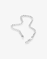 Bracelet à gros maillons gourmette de 19 cm en argent sterling, largeur de 4,3 mm