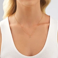 "K" Initial Necklace with 0.10 Carat TW of Diamonds in 10kt Yellow Gold