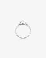 Bague de fiançailles en or blanc 14 K avec diamants totalisant 1,25 ct