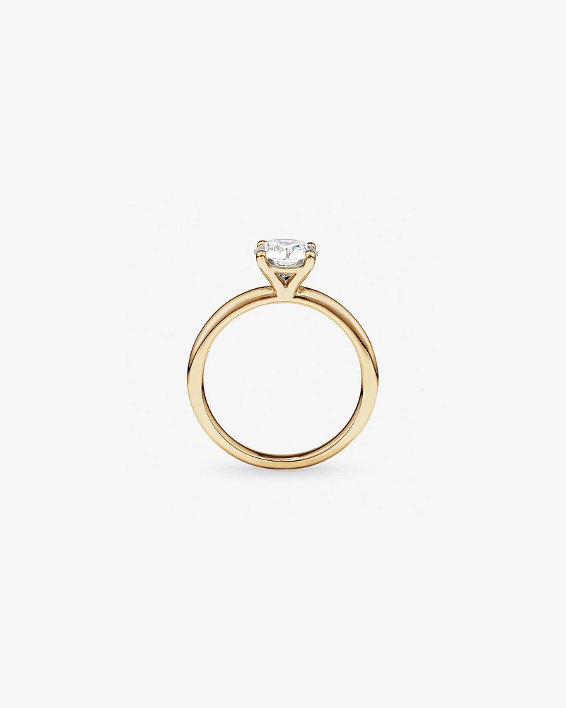 Carat TW Round Brilliant Laboratory-Grown Diamond Solitaire Engagement Ring in 14kt Gold