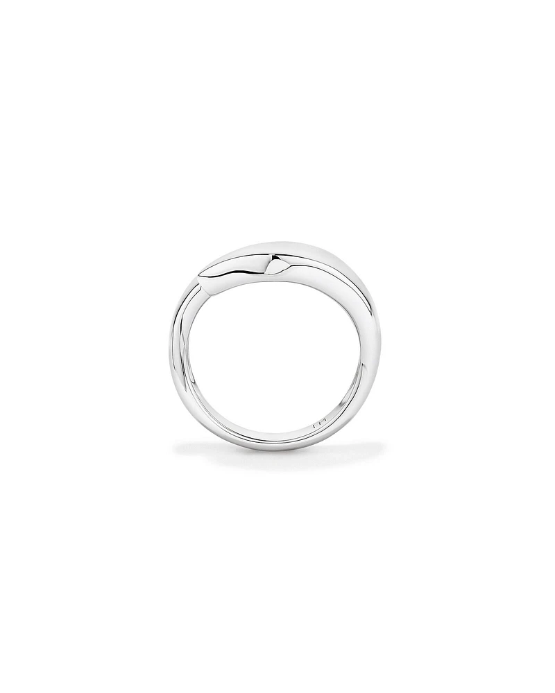 Bold Crossover Ring in Sterling Silver