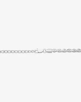 50cm (20") 3.5mm-4mm Width Rope Chain in Sterling Silver