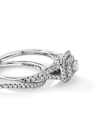 Bridal Set with 0.60 Carat TW of Diamonds in 14kt White Gold