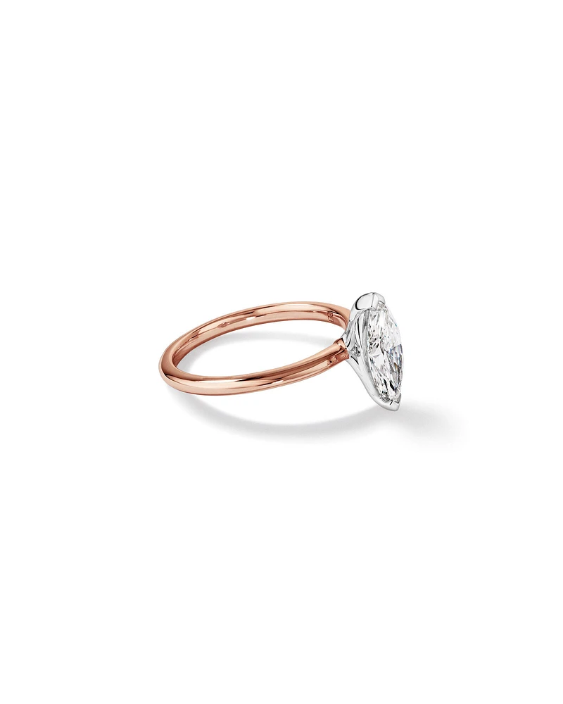 1.25 Carat TW Marquise Laboratory-Grown Diamond Solitaire Engagement Ring in 14kt White Gold