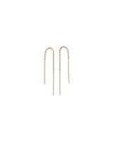 93mm Bar Threader Earrings in 10kt Yellow Gold