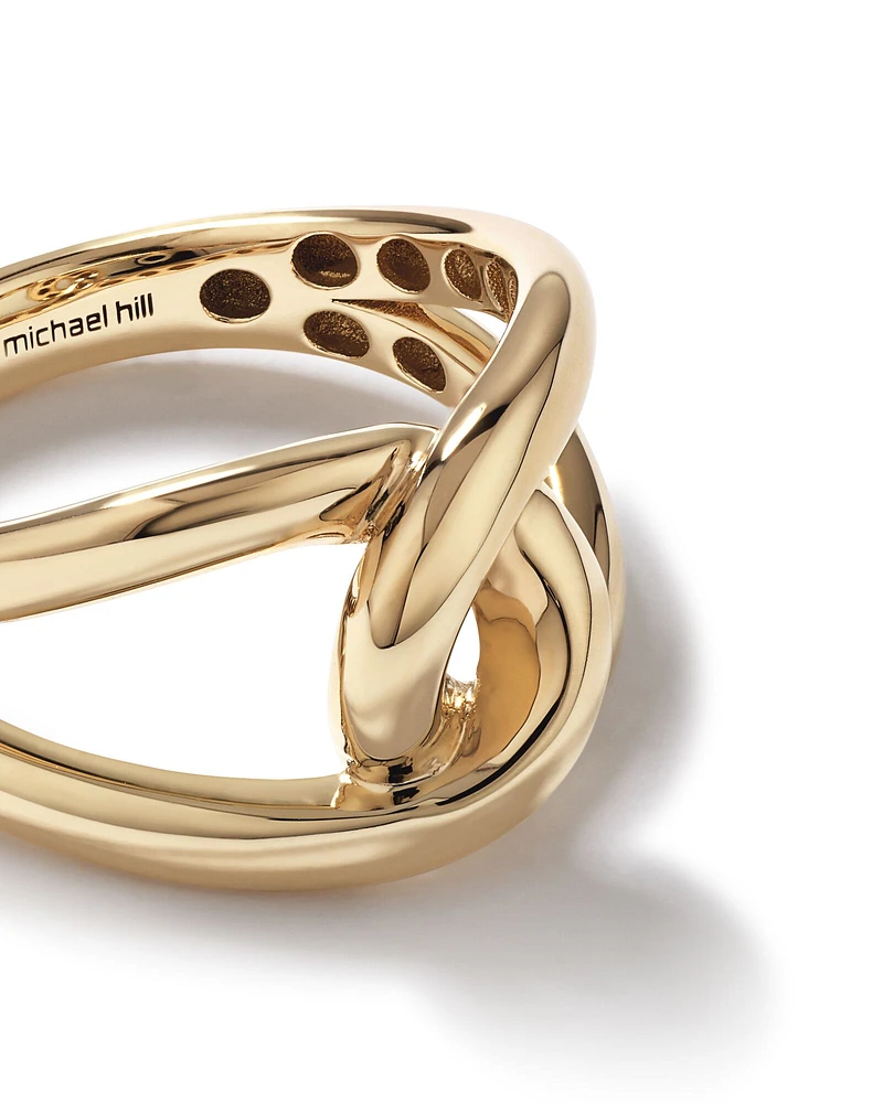 Round Bold Link Ring in 10kt Yellow Gold