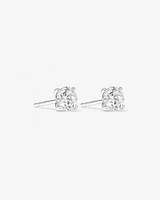 Certified 1.00 Carat TW Diamond Solitaire Stud Earrings in 18kt White Gold