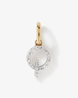 Diamond Letter Q Initial Pendant in 10kt Yellow Gold