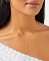 Heart Slider Necklace in 10kt Yellow Gold