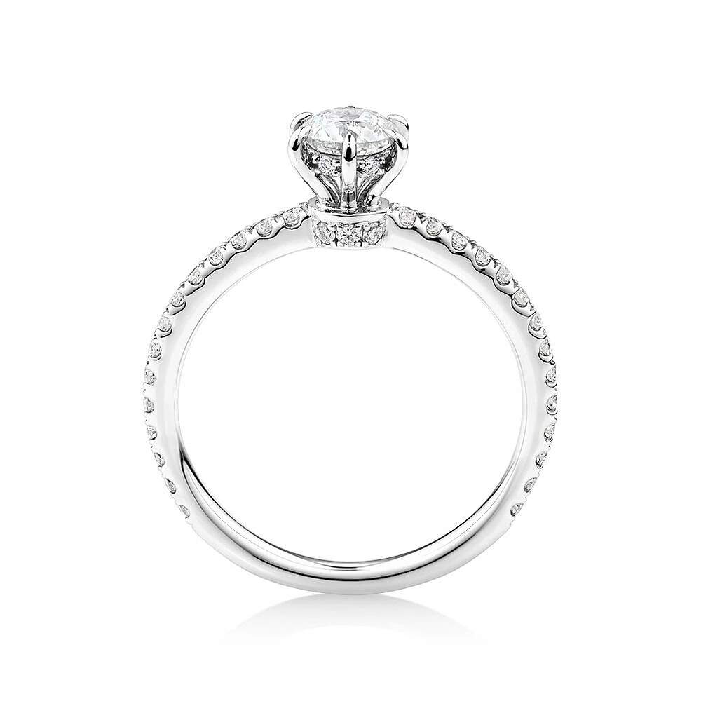 Sir Michael Hill Designer Engagement Ring with Carat TW of Diamonds in 18kt White Gold