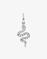 Diamond Snake Pendant in 10kt White Gold