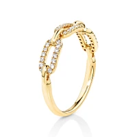 0.20 Carat TW Diamond Paperclip Ring in 10kt Yellow Gold