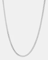 55cm (22") 3mm-3.5mm Width Hollow Curb Chain in 10kt Yellow Gold