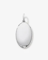 Oval St Madonna Pendant in Sterling Silver