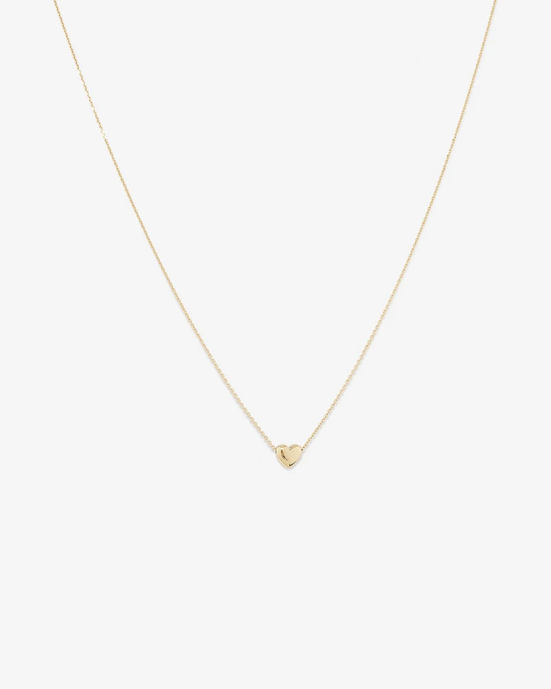 Heart Slider Necklace in 10kt Yellow Gold