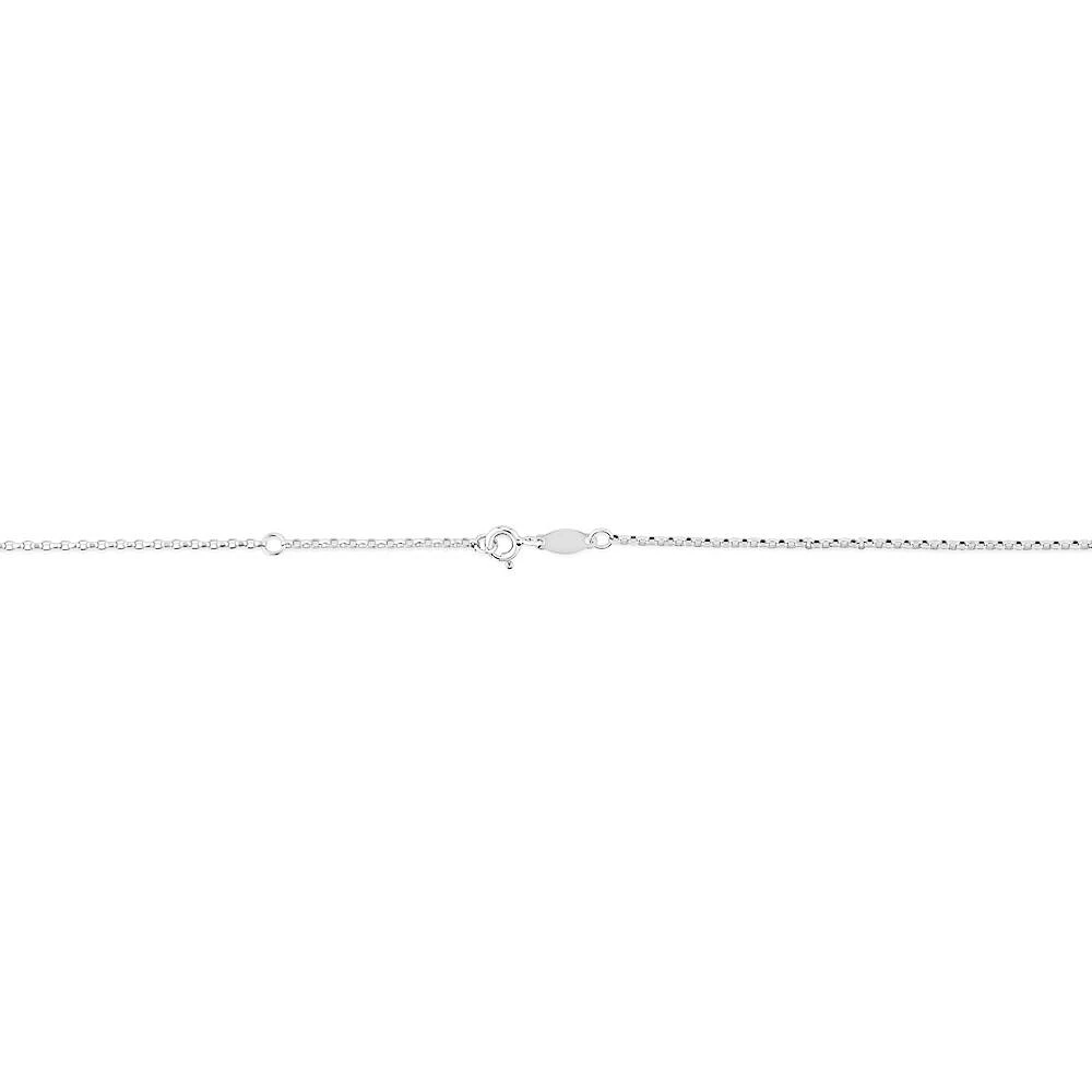 45cm (18") 1mm-1.5mm Width Diamond Cut Belcher Chain in 18kt White Gold