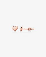 Heart Stud Earrings in 10kt Yellow Gold