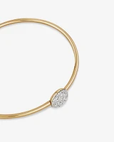 0.65 Carat TW Stardust Diamond Pave Circle Bangle in 10kt Yellow Gold