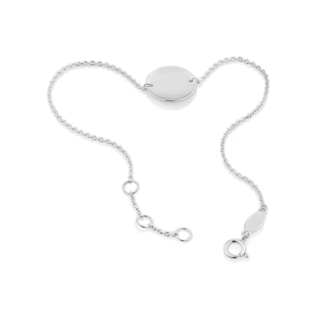 23cm (9.5) Heart Bracelet In Sterling Silver